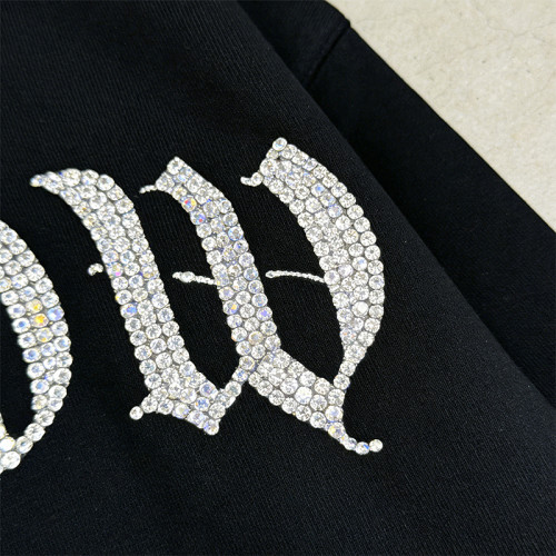 Gothic Text Rhinestone Print Hoodie | Classic Black | Custom Streetwear Manufacturer