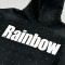 Rainbow Studded Hoodie | Rhinestone & Screen Print | Washed Color | Streetwear Style | OEM Streetwear