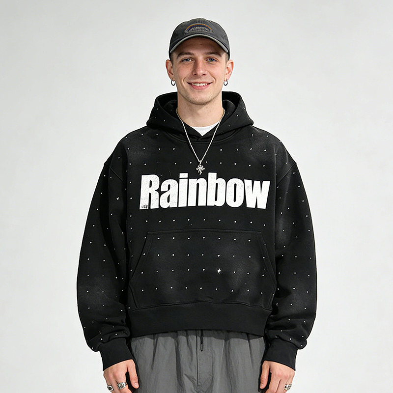 Rainbow Studded Hoodie