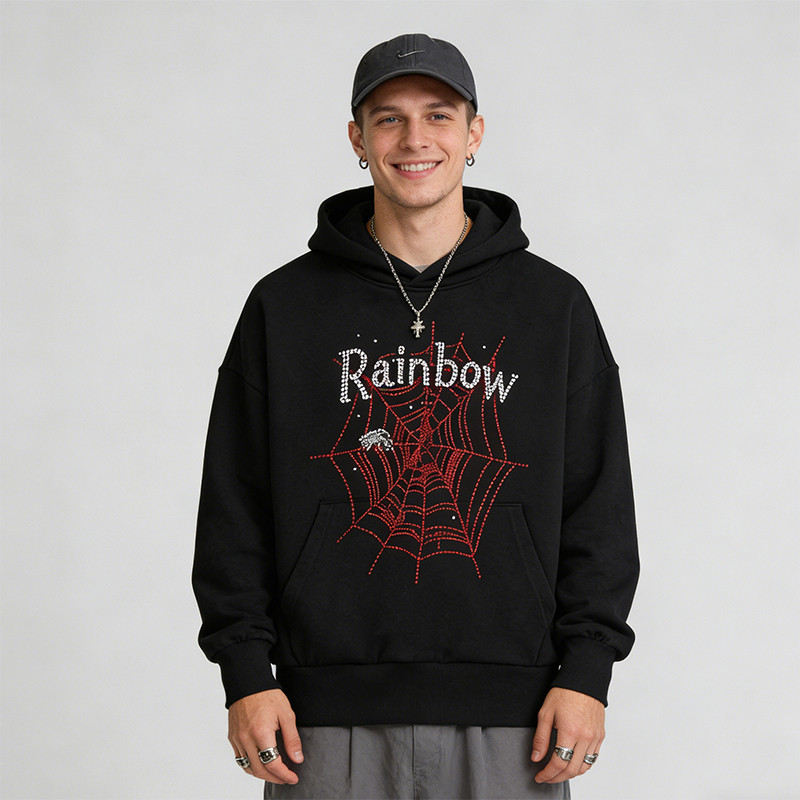 Rainbow Spider Web Hoodie