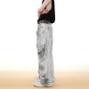 Vintage Double Waist Cargo Jeans | Distressed Wash | Wide-Leg Design | OEM Streetwear