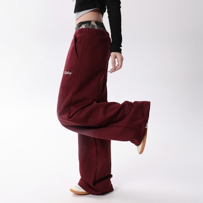 Vintage Double Waistband Wide Leg Pants | Cotton Blend | Street Fashion | OEM Streetwear
