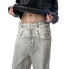 American Double-Waist Straight-Cut Jeans | Dirty Fit Washed | Cotton Denim | Custom Clothing Manufacturer