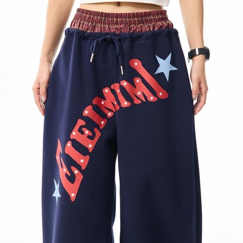 Vintage Letter Print Sweatpants | Cotton Poly Blend | Street & Loungewear | Custom Streetwear