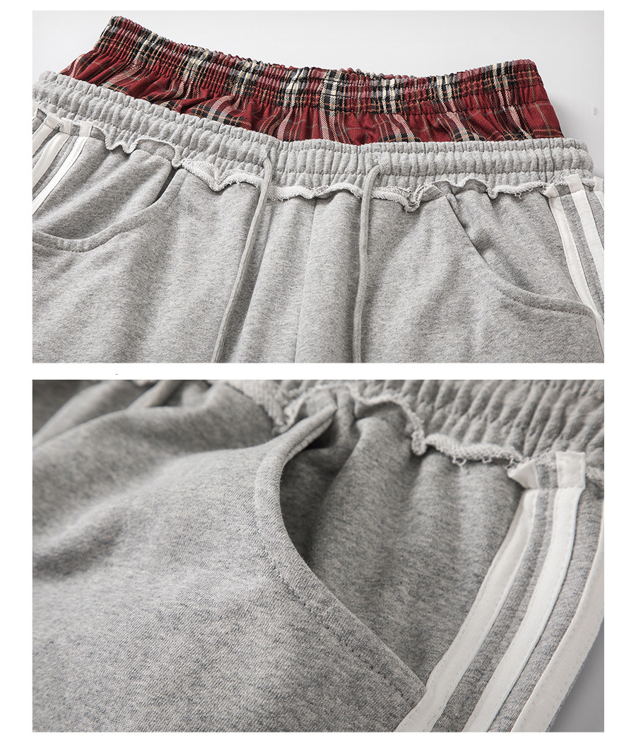 Dual-Waist Striped Sweatpants