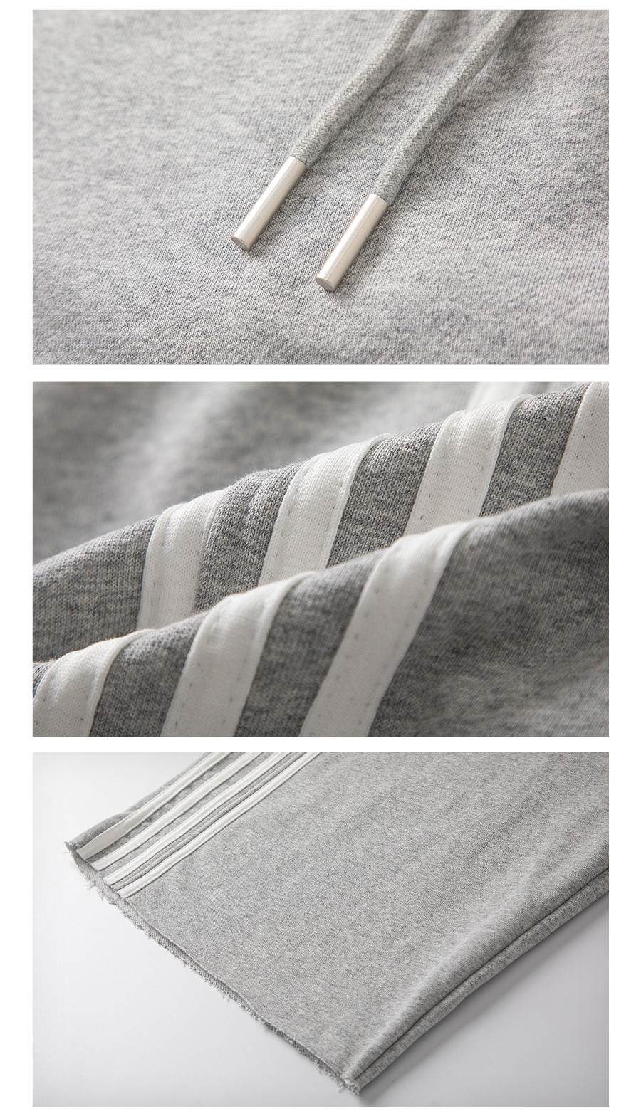 Dual-Waist Striped Sweatpants