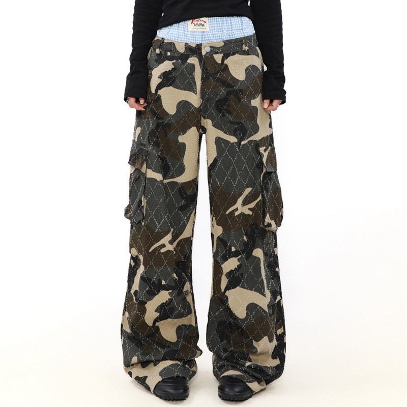 Fake Two-Piece Camo Trousers 
