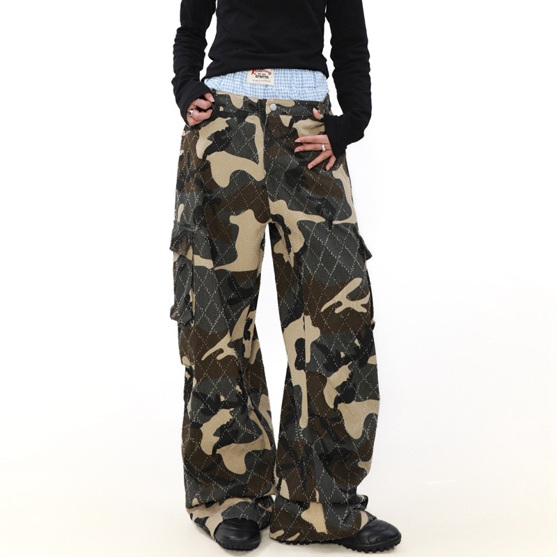 Fake Two-Piece Camo Trousers 