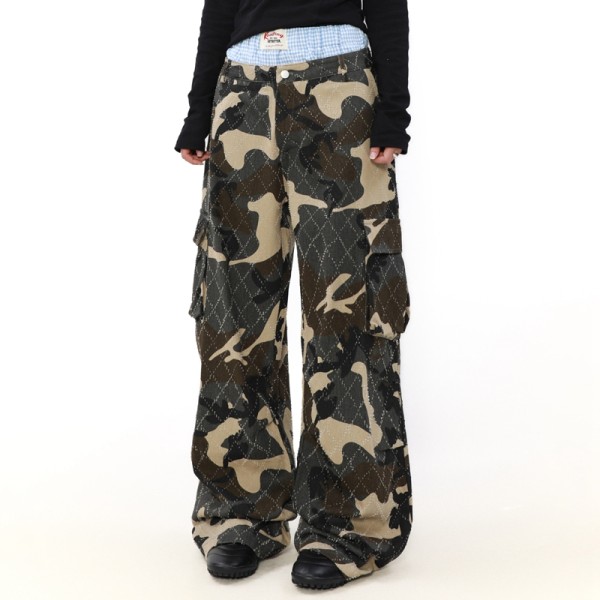 High-Street Fake Two-Piece Camo Trousers | Quilted Craft | Cotton Blend | Custom Clothing Manufacturer