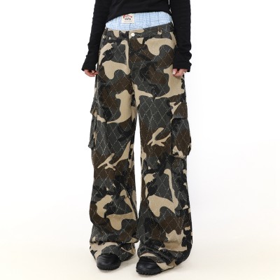 High-Street Fake Two-Piece Camo Trousers | Quilted Craft | Cotton Blend | Custom Clothing Manufacturer