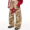 Camouflage Frayed Patchwork Wide-Leg Pants | Vintage Wash | Custom Streetwear Manufacturer
