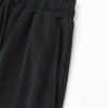Men's Black Wide-Leg Sweatpants | Double-Waist and Fray-Detail | Urban Streetwear | OEM Streetwear