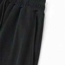 Men's Black Wide-Leg Sweatpants | Double-Waist and Fray-Detail | Urban Streetwear | OEM Streetwear