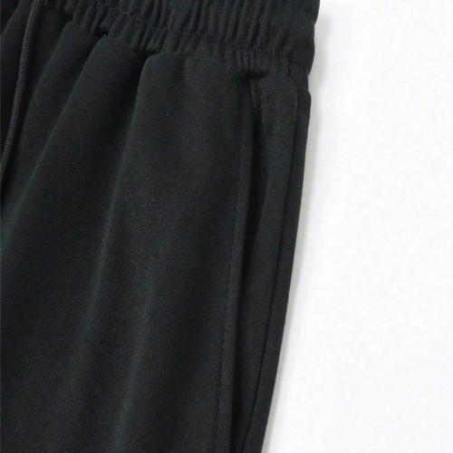 Men's Black Wide-Leg Sweatpants | Double-Waist and Fray-Detail | Urban Streetwear | OEM Streetwear