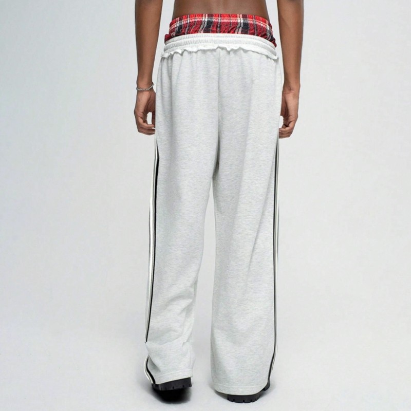 Grey Wide-Leg Sweatpants