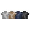 Custom Men's Spray-Dye Distressed Tee | Destroyed Collar and Frayed Hem| OEM Streetwear