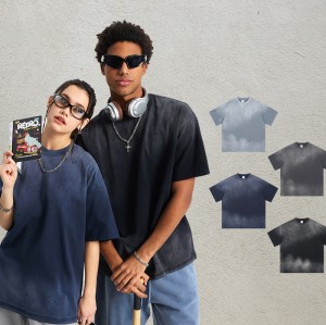 American Trendy  Men's Splatter Spray Vintage Tee | Spray Ink and Washed Design | Custom Streetwear