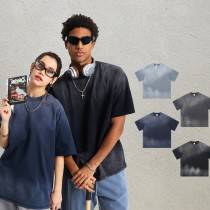 American Trendy  Men's Splatter Spray Vintage Tee | Spray Ink and Washed Design | Custom Streetwear