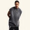Wholesale Men's Vintage Washed Sleeveless Vest | Frayed Edges | Loose Fit | OEM Streetwear