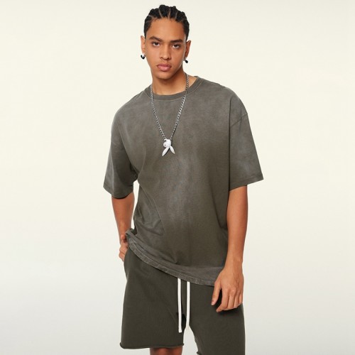 Sun Faded Gradient Oversize T-shirt | Washed | Pure Cotton and Oversized Fit | Custom Streetwear