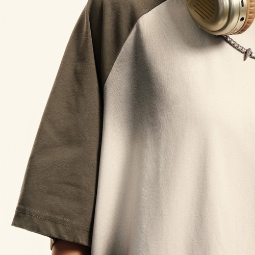 Distressed Vintage Color-Block T-shirt | Distressed Effect and Raglan Sleeves | Custom Streetwear