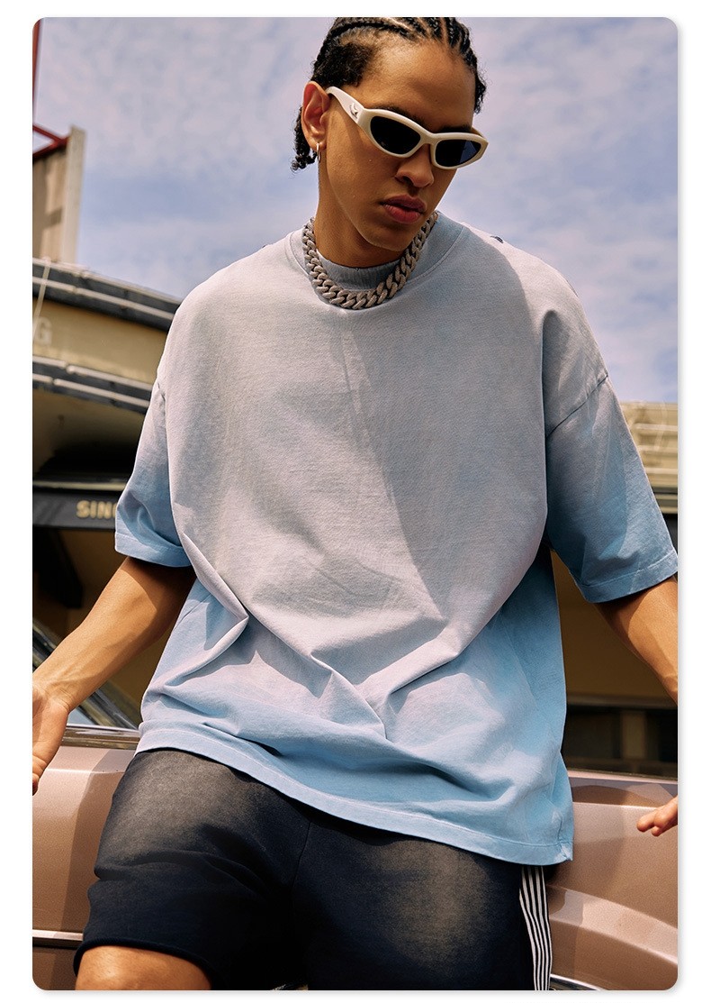 Summer Washed Cotton Oversized Tee