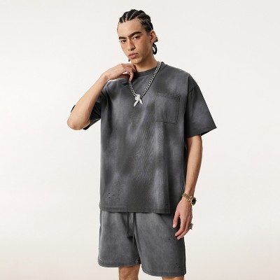 American Trendy Sun Faded Tee | Light Abrasion and Dual-Cotton | Oversized fit | OEM Streetwear