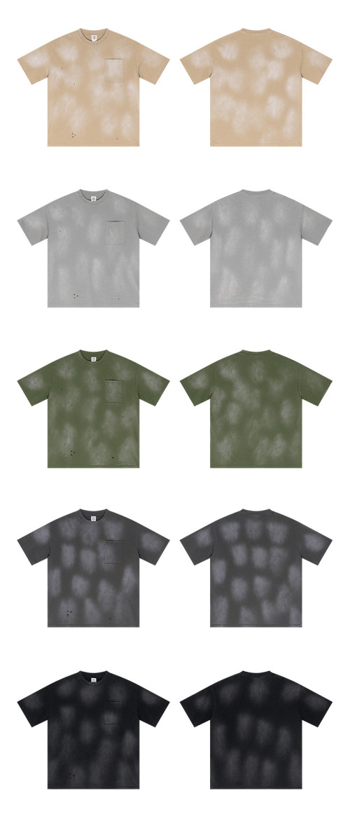 American Trendy Sun Faded Tee | Light Abrasion and Dual-Cotton | Oversized fit | OEM Streetwear