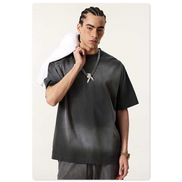 Custom Sun Faded Wash T shirt | Pure Cotton and Oversized Fit | Summer Street Style | OEM Streetwear