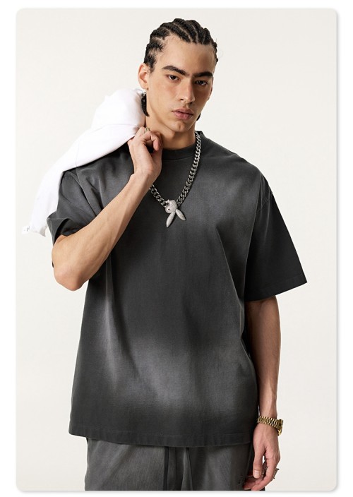 Custom Sun Faded Wash T shirt | Pure Cotton and Oversized Fit | Summer Street Style | OEM Streetwear