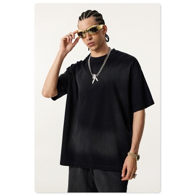 Custom Sun Faded Wash T shirt | Pure Cotton and Oversized Fit | Summer Street Style | OEM Streetwear