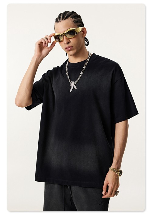 Custom Sun Faded Wash T shirt | Pure Cotton and Oversized Fit | Summer Street Style | OEM Streetwear