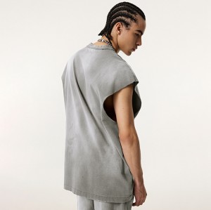 American Distressed Sleeveless Vest | Ripped and Frayed Edge | Athletic Street Style | Custom Streetwear