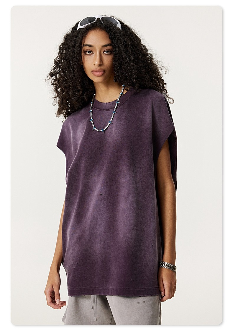 American Distressed Sleeveless Vest