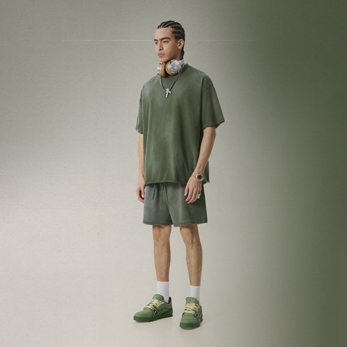 Vintage Sun Faded Oversized T shirt | Pure Cotton and Raw Edge | Summer Street Style | OEM Streetwear