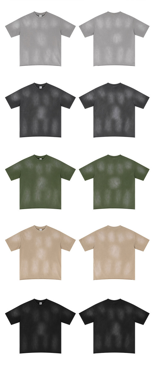 Vintage Sun Faded Oversized T shirt | Pure Cotton and Raw Edge | Summer Street Style | OEM Streetwear