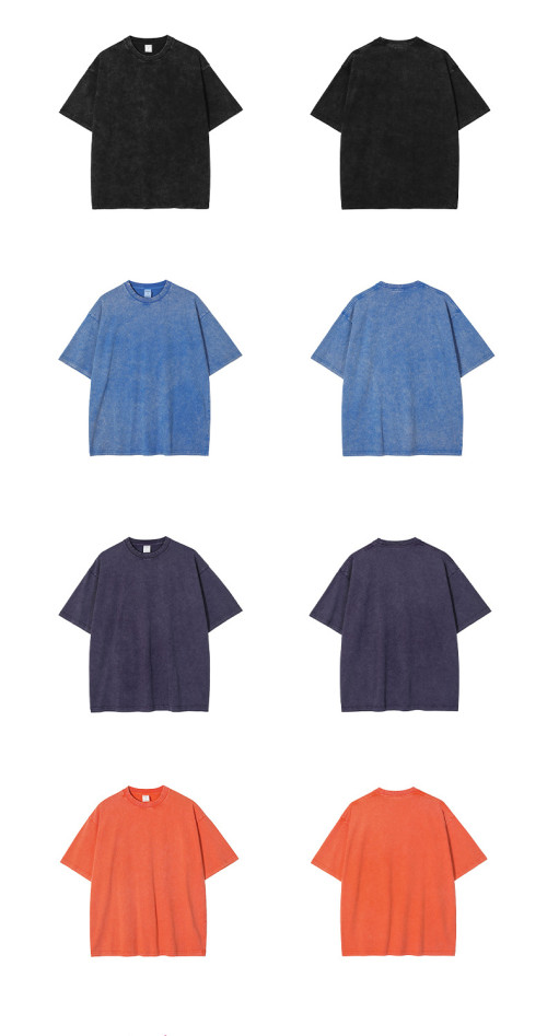 Snow Acid Wash Vintage T shirt | Vintage High-Street Style | Cotton Short Sleeve | Custom Streetwear