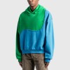 Patchwork Distressed Swirl Hoodie | Loose Fit | Color-block Design | Custom Streetwear Manufacturer