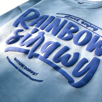 3D Puff Print Rainbow T shirt | Cotton | Casual Wear | Custom Streetwear Manufacturer