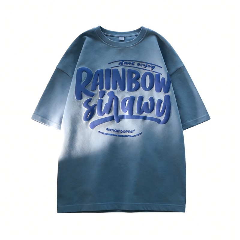 3D Puff Print Rainbow T shirt