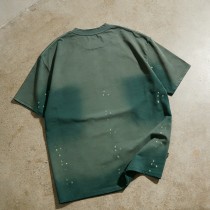 Sun Faded Splatter Paint Puff Print T-shirt | Pure Cotton | Street Fashion | OEM Streetwear