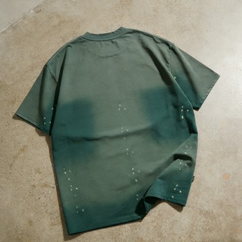 Sun Faded Splatter Paint Puff Print T-shirt | Pure Cotton | Street Fashion | OEM Streetwear