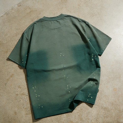 Sun Faded Splatter Paint Puff Print T-shirt | Pure Cotton | Street Fashion | OEM Streetwear