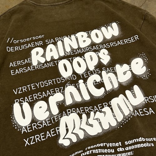 Vintage Wash 3D Puff Print T-shirt | Cotton | Streetwear Style | Custom Clothing Manufacturer