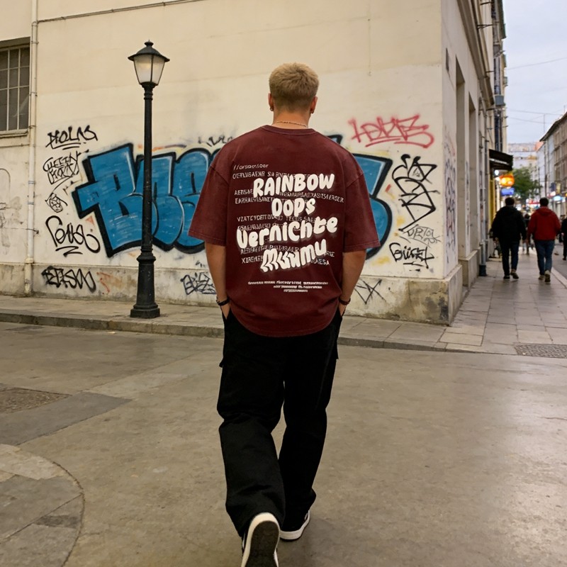 Vintage Wash 3D Puff Print T-shirt