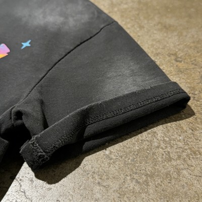 Distressed Washed Rainbow Butterfly Tee | Screen Printing and Puff Print | Custom Streetwear Manufacturer