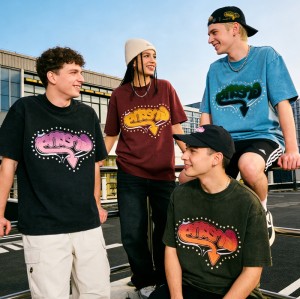 Washed Towel Embroidery Rhinestone T-Shirt | Distressed Washed | Oversized Fit |Custom Streetwear