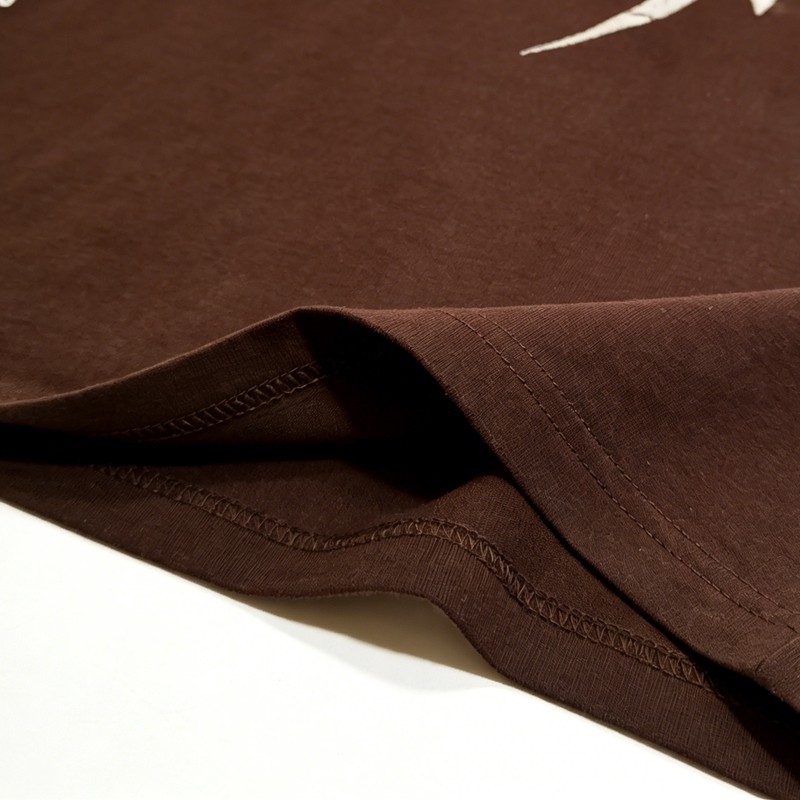 Brown Embroidered T-Shirt