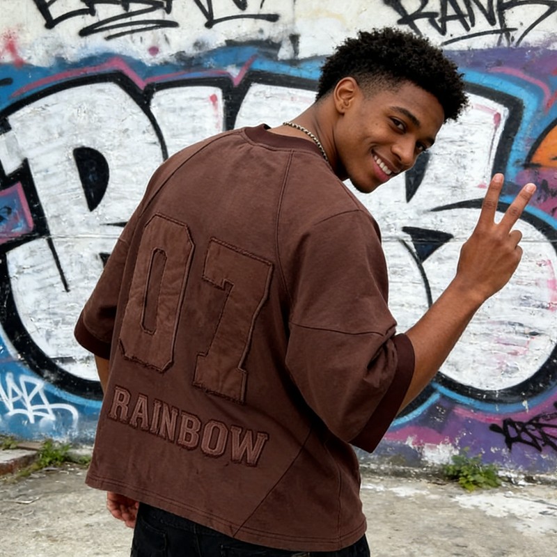 Applique Number 07 Streetwear T-Shirt