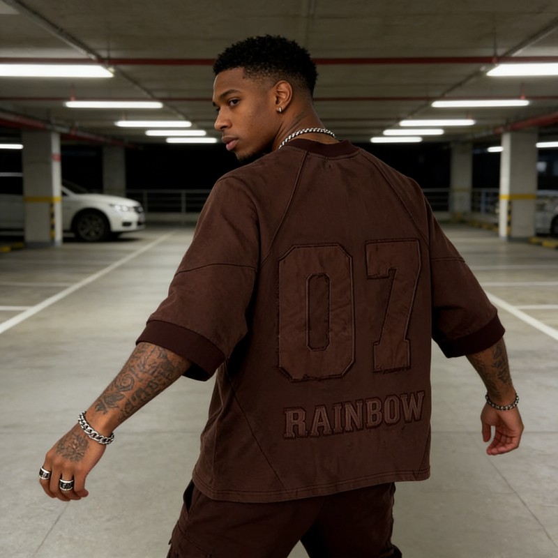 Applique Number 07 Streetwear T-Shirt